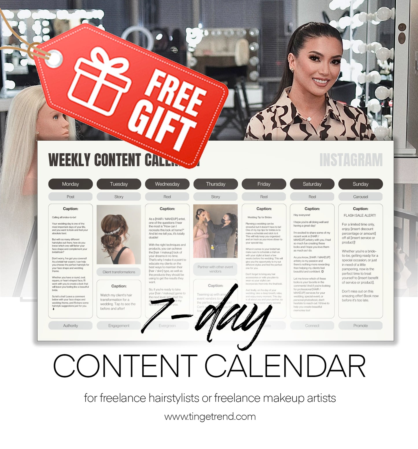 FREE: 7-day Content Calendar